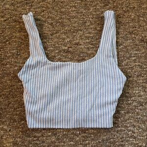 Willow&Root Striped Blue and White Tank Top
